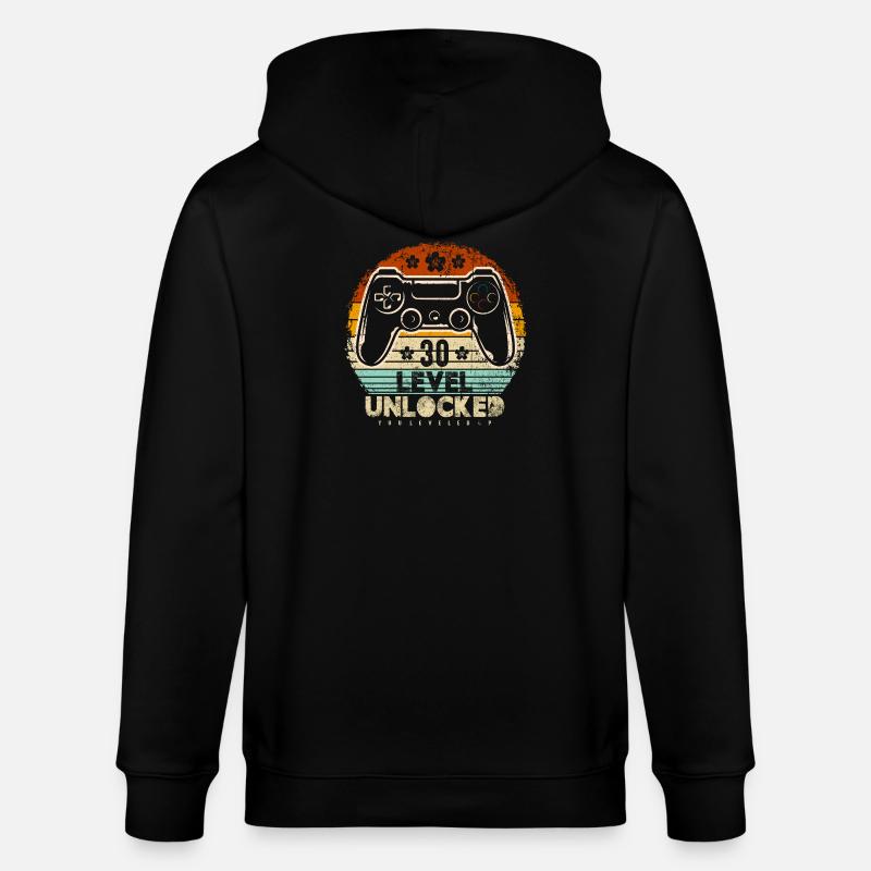 Manette rétro Thirty Unlocked - Veste à capuche bio CULTIVATOR Stanley/Stella Unisexe - noir