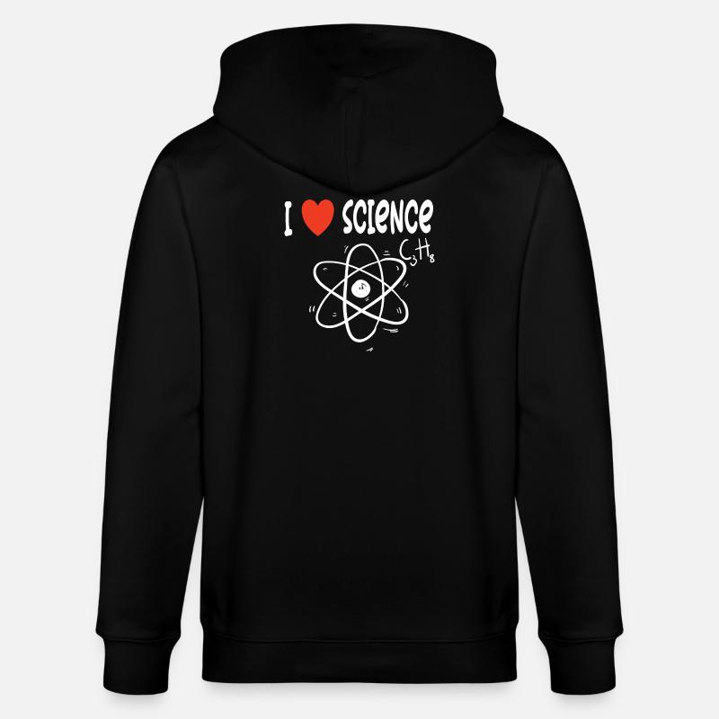 J’aime la science - Veste à capuche bio CULTIVATOR Stanley/Stella Unisexe - noir