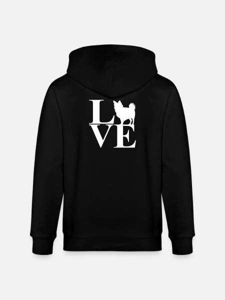 Love Chihuahua - Stanley/Stella CULTIVATOR  Unisex Organic Hooded Jacket - black