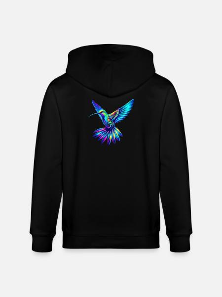 Hummingbird - Stanley/Stella CULTIVATOR Unisex Organic Hooded Jacket - black