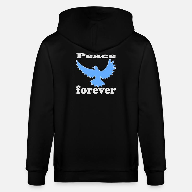 FriedensTaube Vogel - Stanley/Stella Unisex Bio-Kapuzenjacke CULTIVATOR  - Schwarz