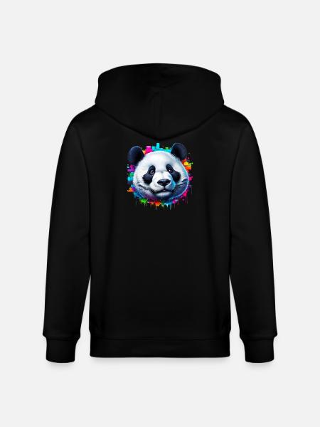 Panda - Stanley/Stella Unisex Bio-Kapuzenjacke CULTIVATOR - Schwarz