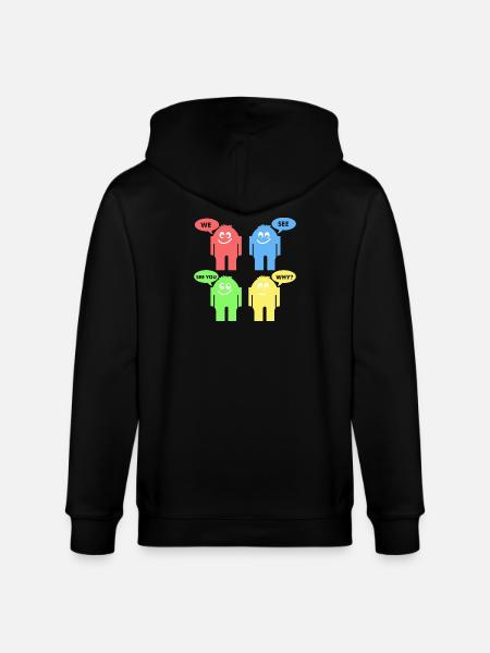 Lustige Männchen - Stanley/Stella Unisex Bio-Kapuzenjacke CULTIVATOR - Schwarz