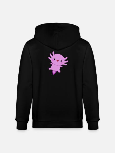 Axolotl - Stanley/Stella CULTIVATOR  Unisex Organic Hooded Jacket - black