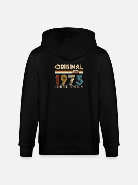 Retro 1970s Cassette Tape Limited Edition - Stanley/Stella CULTIVATOR  Unisex Organic Hooded Jacket - black