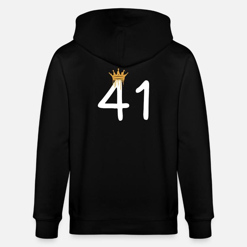 Königliche Graffiti-Nummer 41 - Stanley/Stella Unisex Bio-Kapuzenjacke CULTIVATOR - Schwarz
