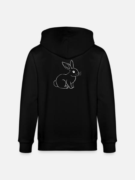 Rabbit Bunny Bunny Dwarf Rabbit Gift - Stanley/Stella CULTIVATOR  Unisex Organic Hooded Jacket - black
