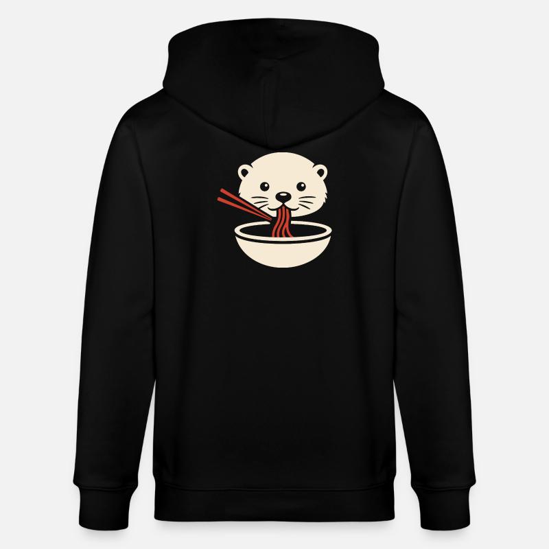 Minimal Otter Noodle Icon - Stanley/Stella Unisex Bio-Kapuzenjacke CULTIVATOR  - Schwarz