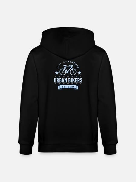 Urban Bikers geschaffen 2026 - Stanley/Stella Unisex Bio-Kapuzenjacke CULTIVATOR - Schwarz