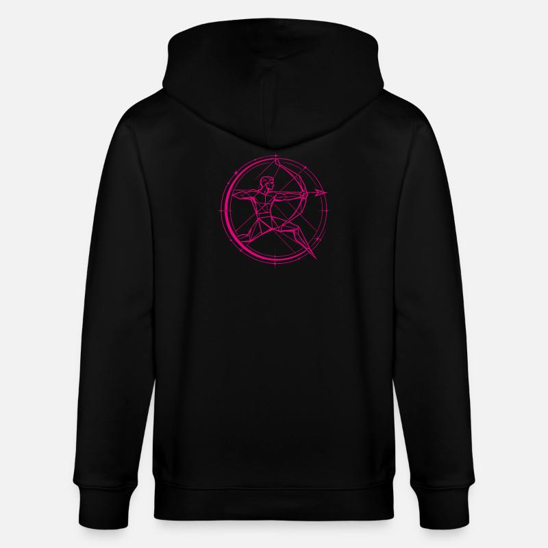 Signe du Sagittaire – But & Liberté - Veste à capuche bio CULTIVATOR Stanley/Stella Unisexe - noir