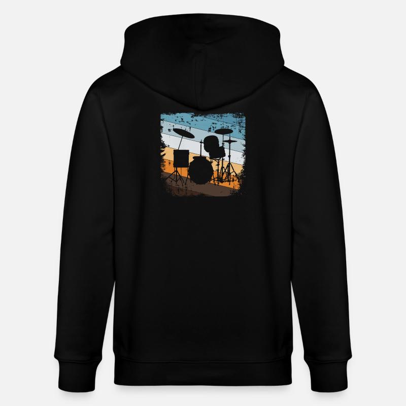Batteries - Veste à capuche bio CULTIVATOR Stanley/Stella Unisexe - noir