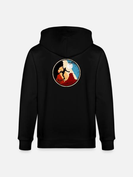Desert Summit Climber Circle - Stanley/Stella CULTIVATOR Unisex Organic Hooded Jacket - black