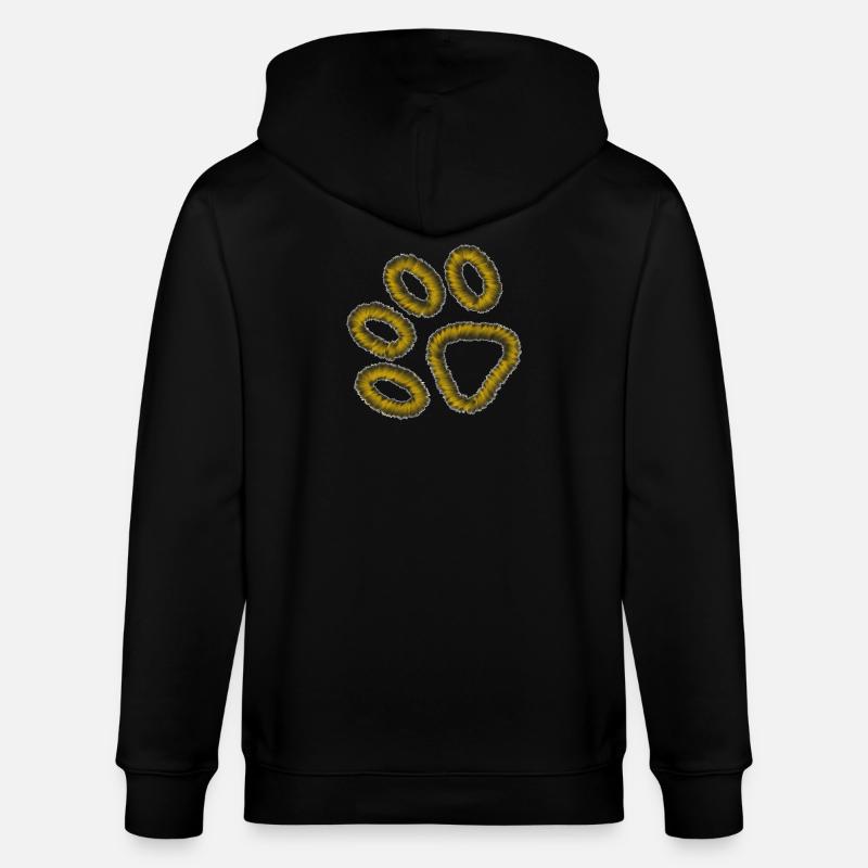 goldene Tiger Pfote - Stanley/Stella Unisex Bio-Kapuzenjacke CULTIVATOR  - Schwarz