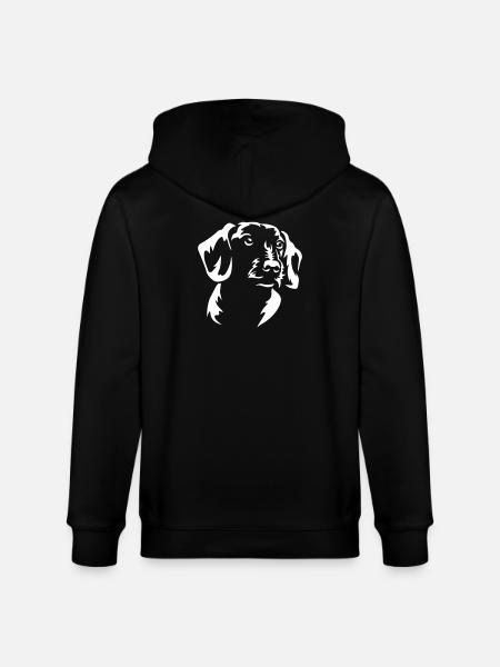 Tête de teckel « Black Edition » - Veste à capuche bio CULTIVATOR Stanley/Stella Unisexe - noir