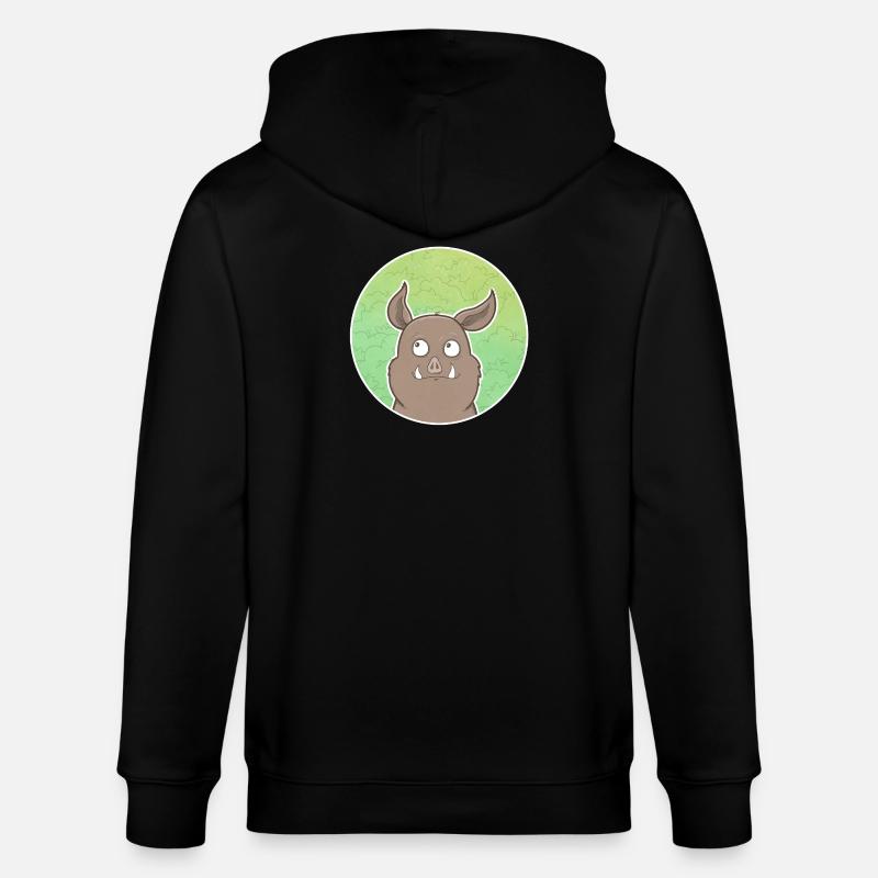 Wildschwein - Stanley/Stella Unisex Bio-Kapuzenjacke CULTIVATOR - Schwarz