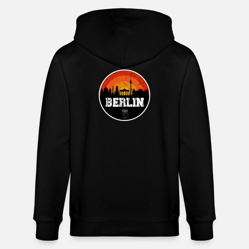 Berlin Skyline Original - Veste à capuche bio CULTIVATOR Stanley/Stella Unisexe - noir
