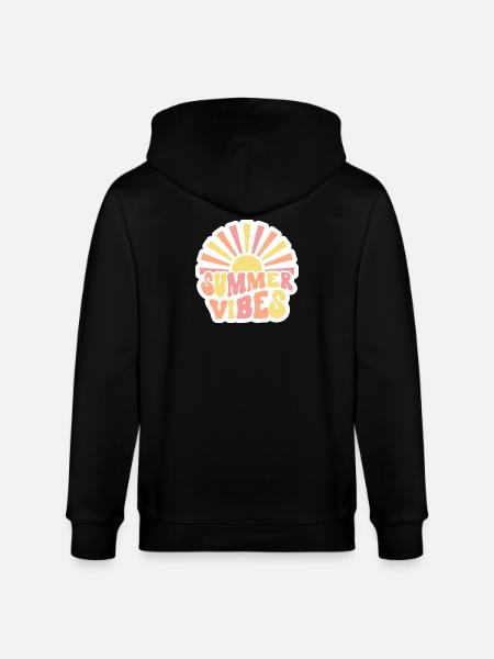 Summer Vibes - Stanley/Stella CULTIVATOR Unisex Organic Hooded Jacket - black