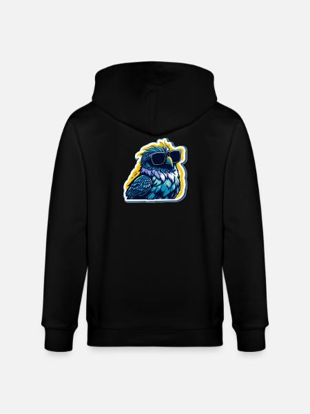Such a cool bird - Stanley/Stella CULTIVATOR  Unisex Organic Hooded Jacket - black