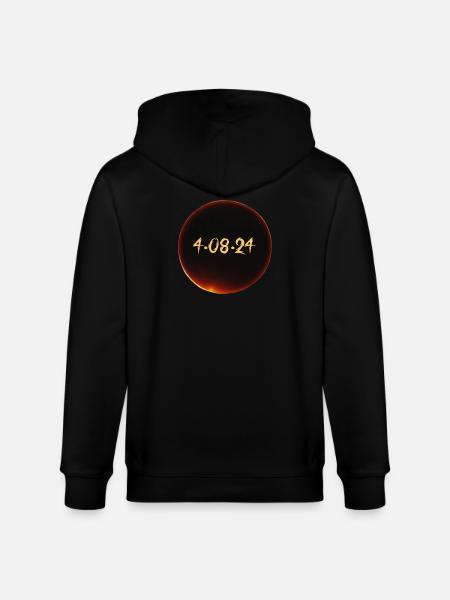 Eclipse de Soleil 2024 - Veste à capuche bio CULTIVATOR Stanley/Stella Unisexe - noir