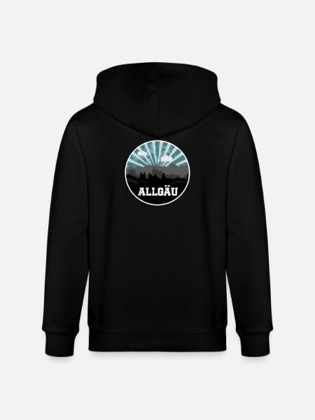 Allgäu Blue Hour Skyline - Stanley/Stella CULTIVATOR  Unisex Organic Hooded Jacket - black