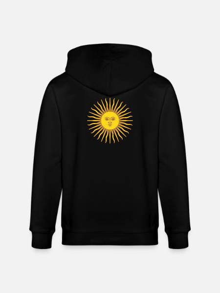 Sun Flag Argentina - Stanley/Stella CULTIVATOR  Unisex Organic Hooded Jacket - black