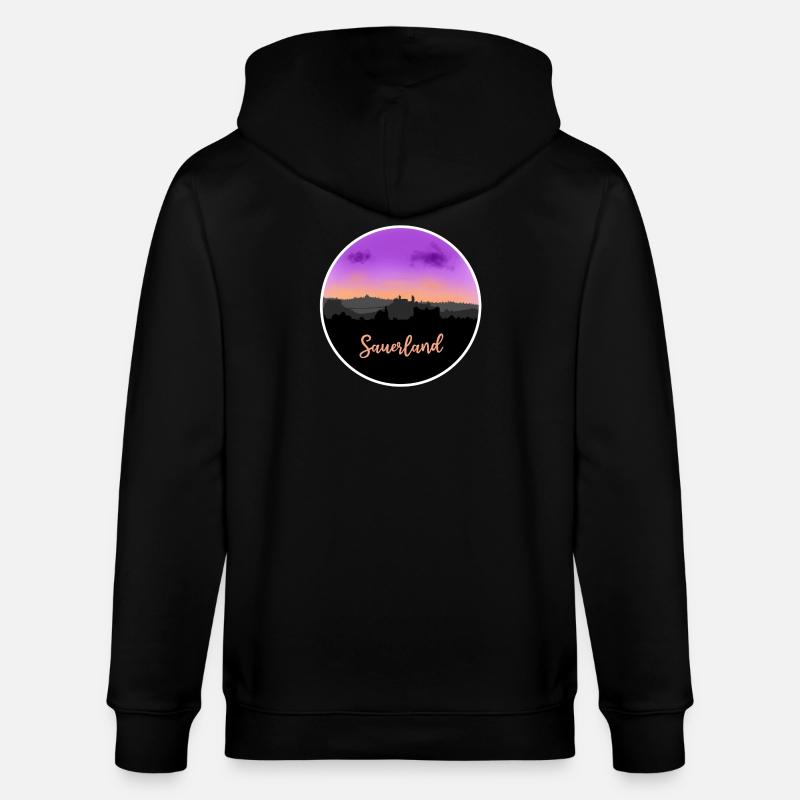 Sauerland Fineline Skyline - Stanley/Stella Unisex Bio-Kapuzenjacke CULTIVATOR - Schwarz
