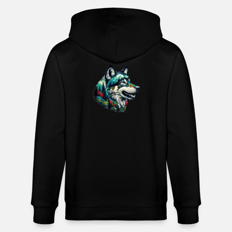 Loup - Veste à capuche bio CULTIVATOR Stanley/Stella Unisexe - noir