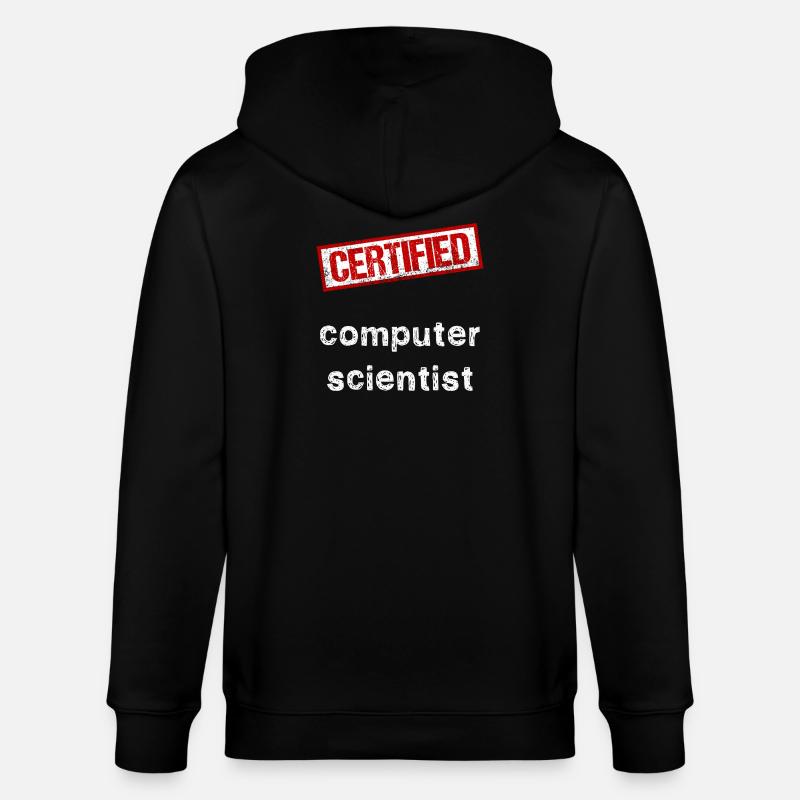 Computer scientist - Stanley/Stella CULTIVATOR  Unisex Organic Hooded Jacket - black
