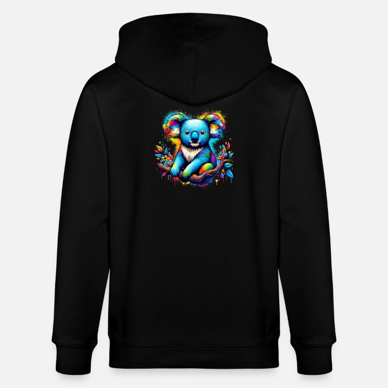 Koala - Veste à capuche bio CULTIVATOR Stanley/Stella Unisexe - noir