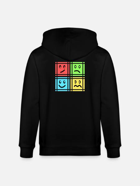 Geometric Patterns - Stanley/Stella CULTIVATOR Unisex Organic Hooded Jacket - black