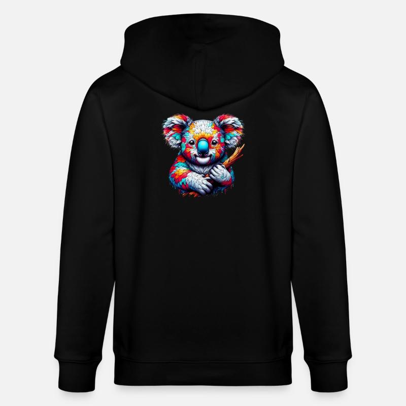 Koala - Veste à capuche bio CULTIVATOR Stanley/Stella Unisexe - noir