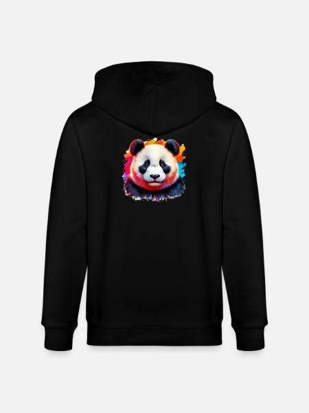 Panda - Stanley/Stella Unisex Bio-Kapuzenjacke CULTIVATOR - Schwarz