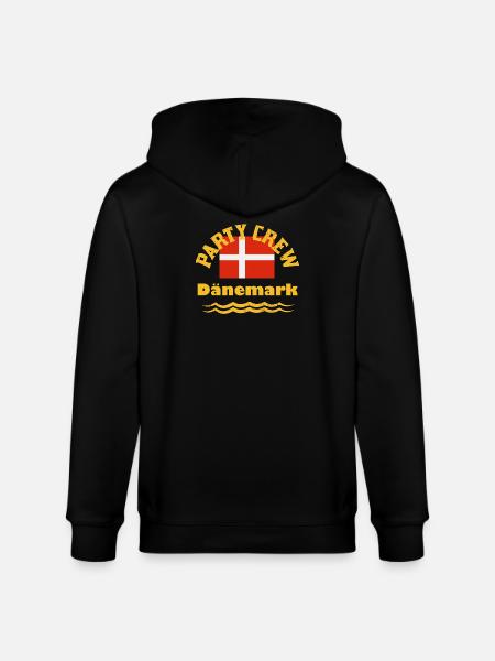 Dänemarkurlaub Party Crew Feiern Ferien Strand - Stanley/Stella Unisex Bio-Kapuzenjacke CULTIVATOR  - Schwarz