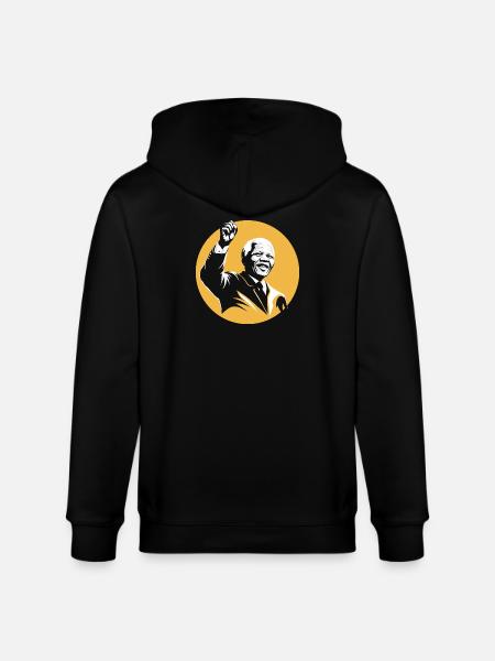 Nelson Mandela | Inspirerende - Stanley/Stella økologisk unisex-hættejakke CULTIVATOR  - sort