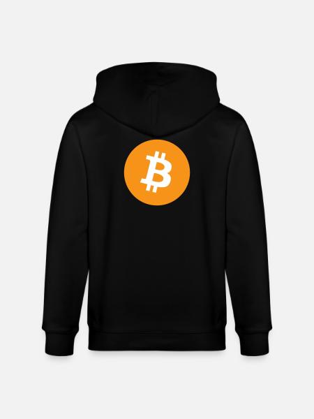 Bitcoin Logo - Veste à capuche bio CULTIVATOR Stanley/Stella Unisexe - noir