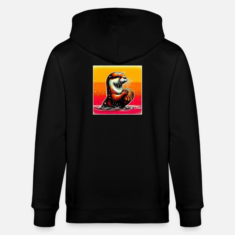 Otter - Stanley/Stella Unisex Bio-Kapuzenjacke CULTIVATOR  - Schwarz