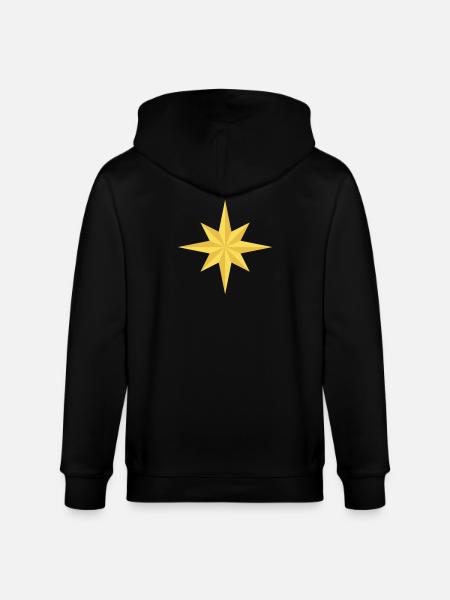 Étoile dorée à huit griffes - Veste à capuche bio CULTIVATOR Stanley/Stella Unisexe - noir