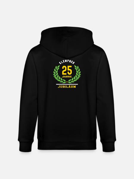Plumber Anniversary 25 Years 25th Anniversary - Stanley/Stella CULTIVATOR Unisex Organic Hooded Jacket - black