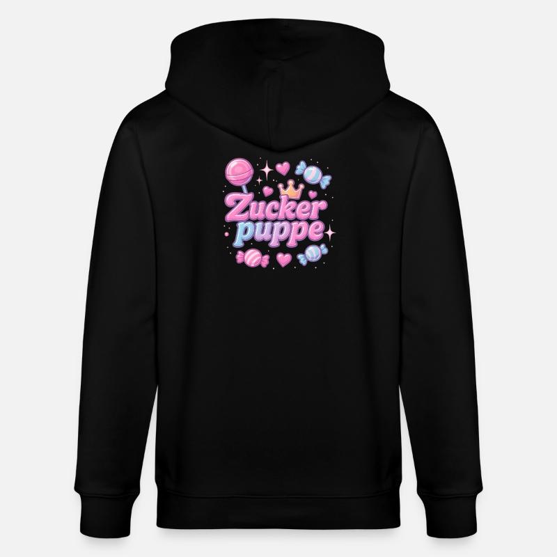 Sugar Doll / Y2K Nickname Statement Design - Stanley/Stella CULTIVATOR  Unisex Organic Hooded Jacket - black
