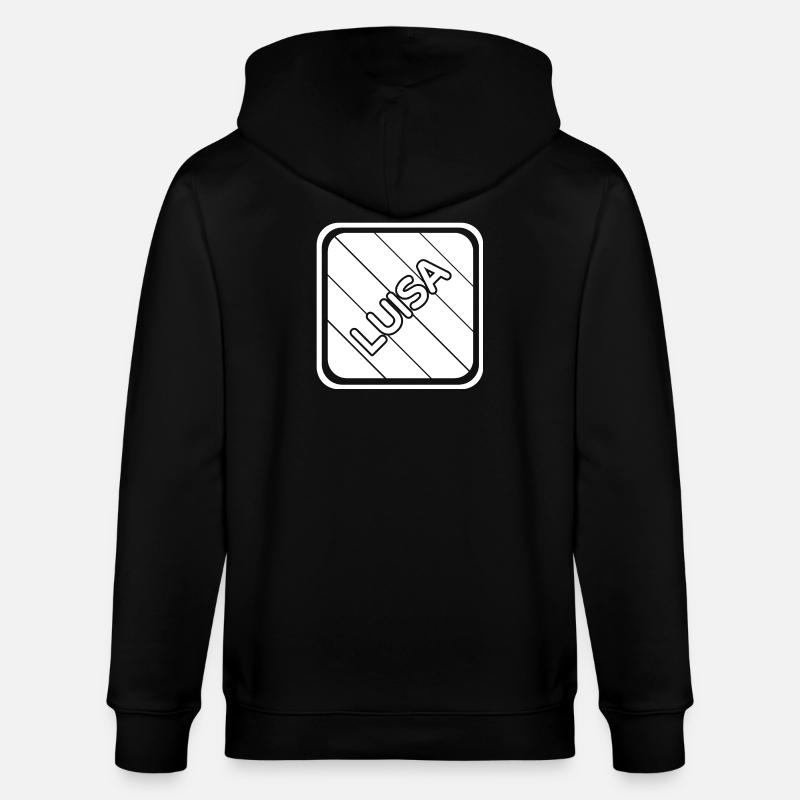 Luisa as a first name - Stanley/Stella CULTIVATOR  Unisex Organic Hooded Jacket - black