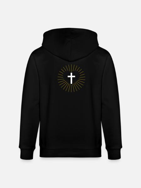 Croix et cœur - Veste à capuche bio CULTIVATOR Stanley/Stella Unisexe - noir