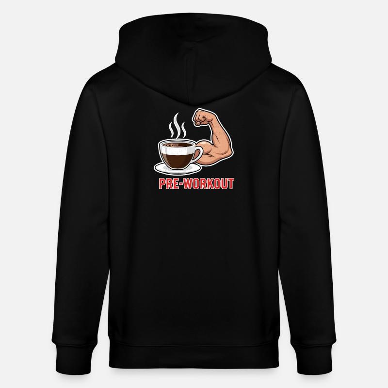 Kaffee Kraft Pre-Workout - Stanley/Stella Unisex Bio-Kapuzenjacke CULTIVATOR  - Schwarz