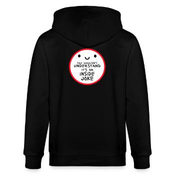 You Wouldn't Understand It's An Inside Joke Spruch - Stanley/Stella Unisex Bio-Kapuzenjacke CULTIVATOR  - Schwarz - Hinten - Anna (173cm)