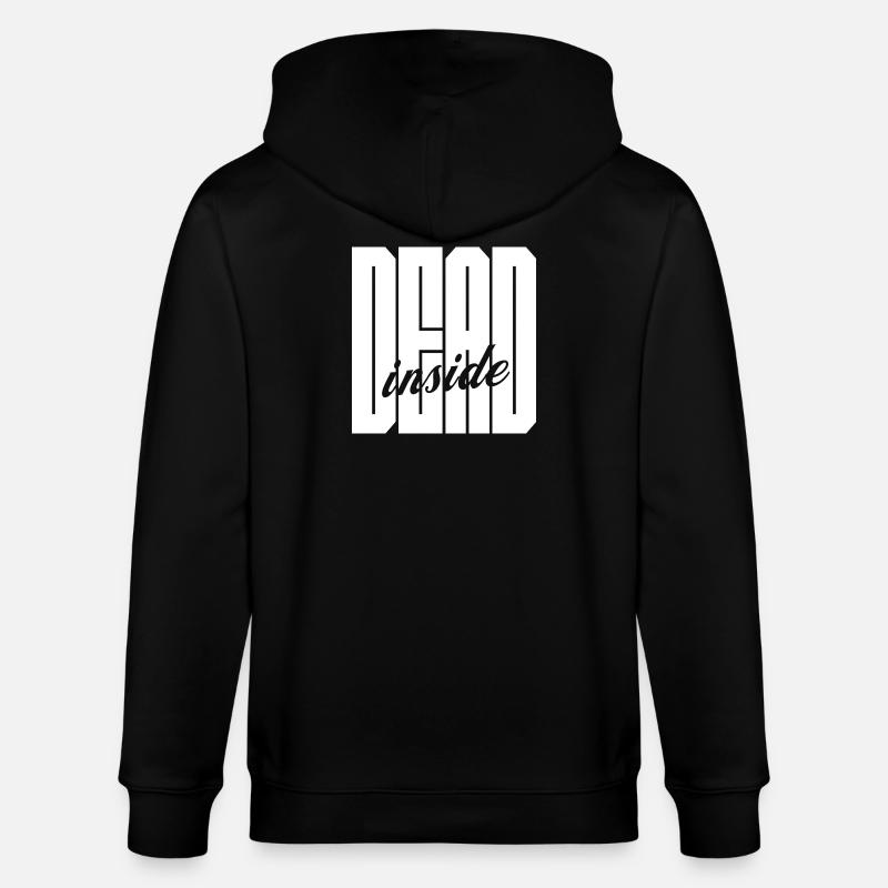 Logo gras Dead Inside - Veste à capuche bio CULTIVATOR Stanley/Stella Unisexe - noir