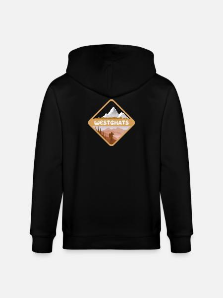 Natur Westghats - Stanley/Stella Unisex Bio-Kapuzenjacke CULTIVATOR - Schwarz