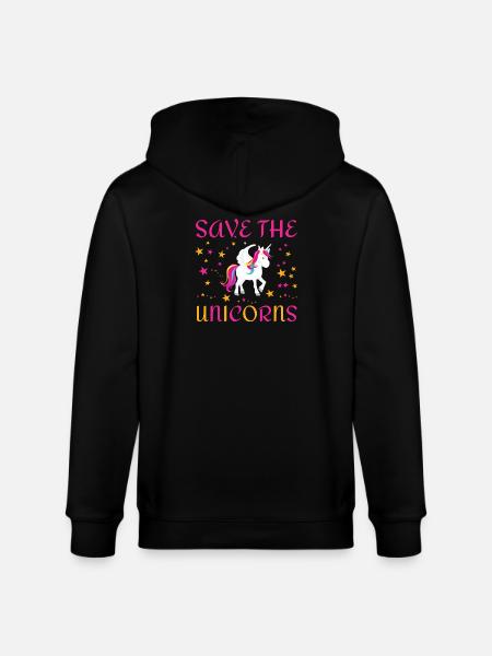 Save the unicorns - Stanley/Stella CULTIVATOR Unisex Organic Hooded Jacket - black