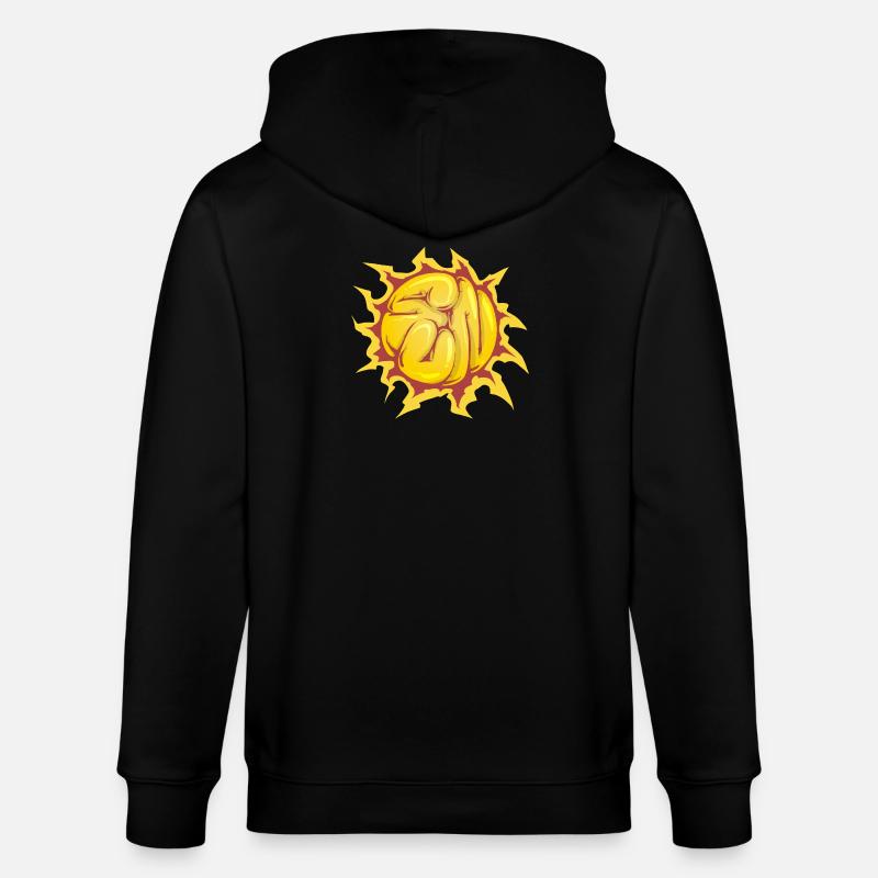 Soleil graff - Veste à capuche bio CULTIVATOR Stanley/Stella Unisexe - noir