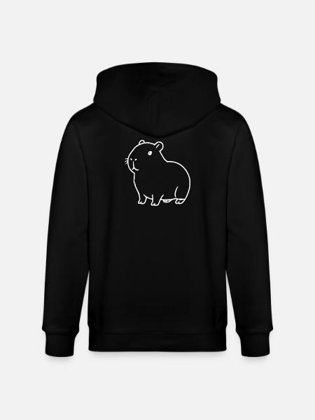 Capybara capybara blanc - Veste à capuche bio CULTIVATOR Stanley/Stella Unisexe - noir