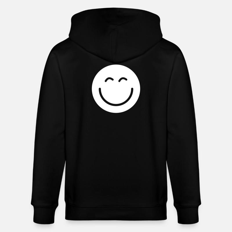 Smiley lächle gute Laune - Stanley/Stella Unisex Bio-Kapuzenjacke CULTIVATOR  - Schwarz