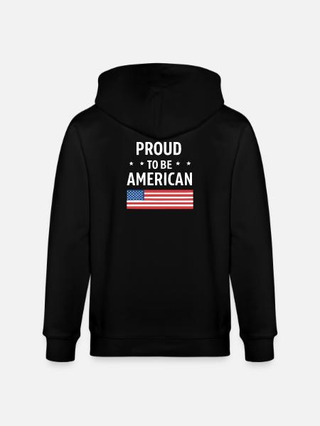 American Pride mit US-Flagge - Stanley/Stella Unisex Bio-Kapuzenjacke CULTIVATOR  - Schwarz